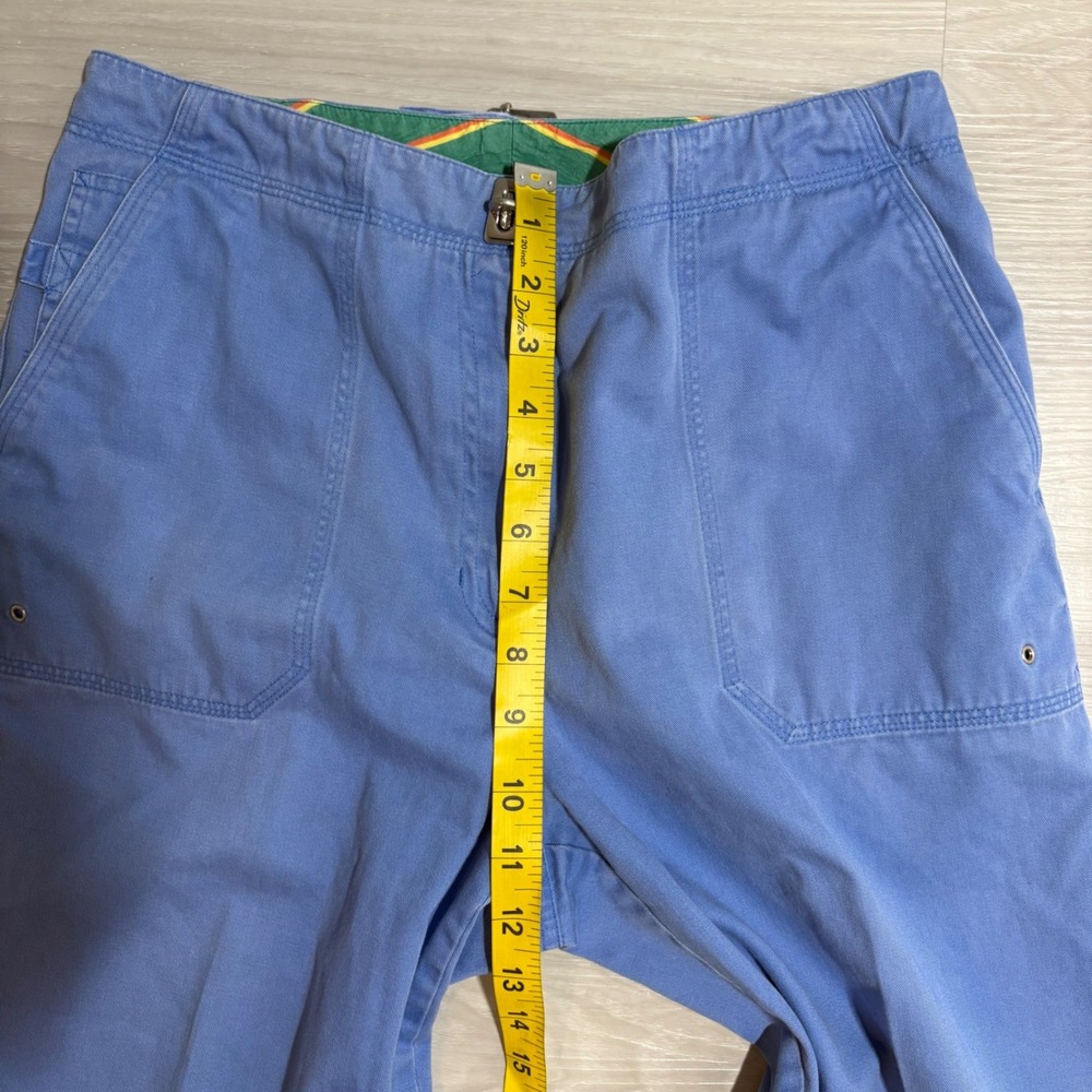 Lauren Ralph Lauren Pant Women Blue Cotton Twill Straight Leg Patch Pocket Siz 8 - Picture 5 of 16